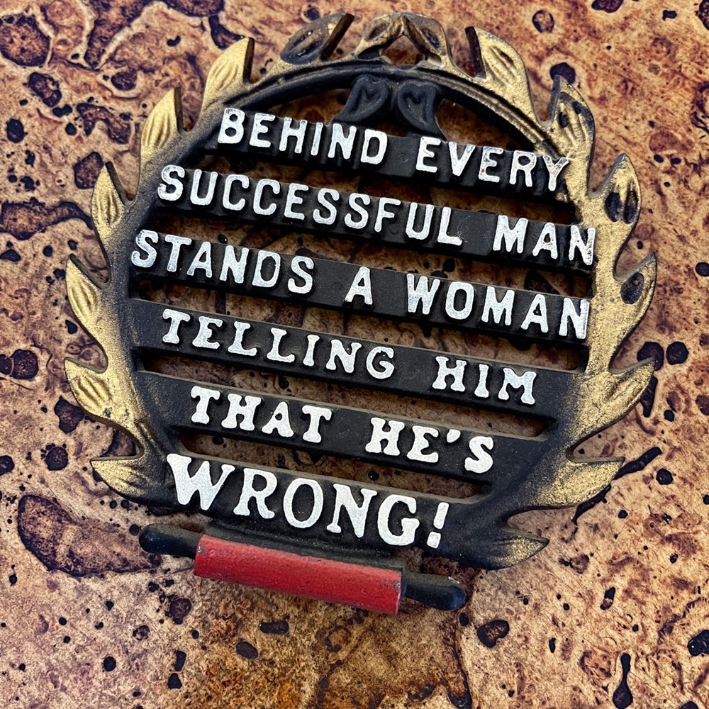 Vintage, Iron Trivet. Approx. 4 1/2” x 4 3/4”.